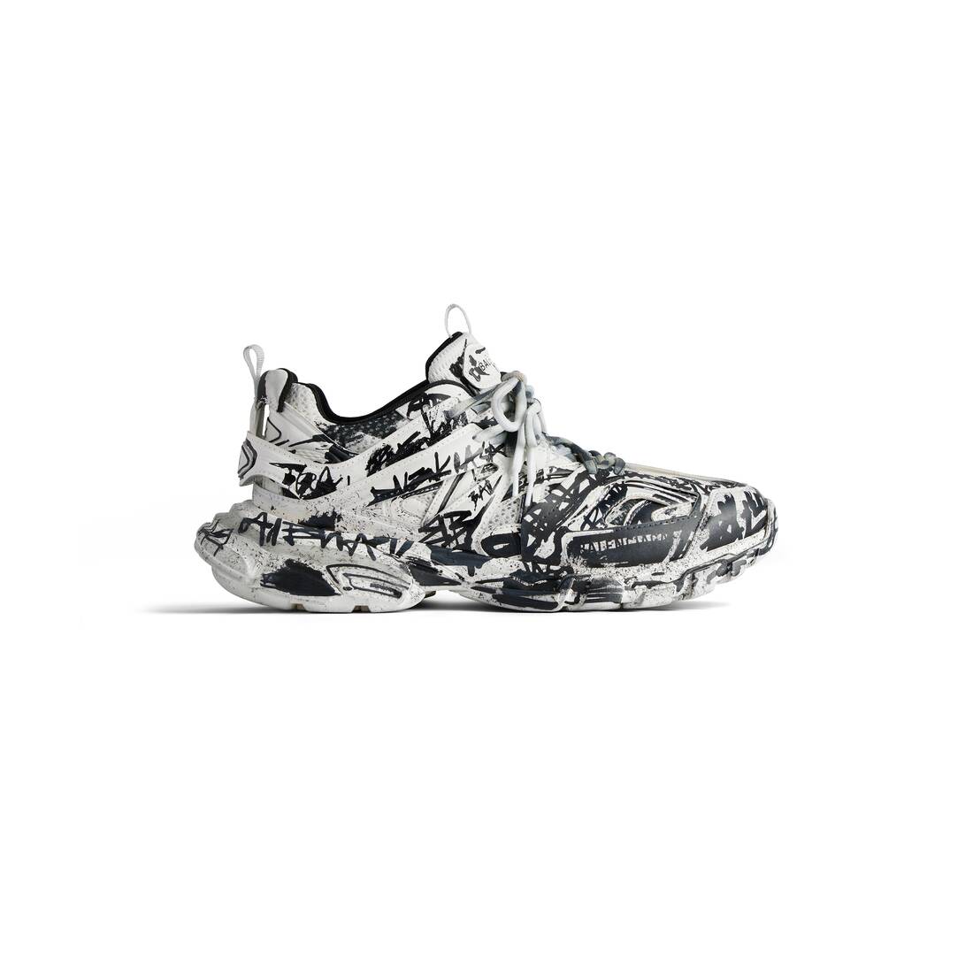 Men’s Track Graffiti Sneaker  in White/black - Image 1